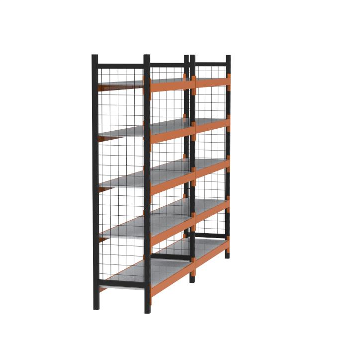 5 Katlı Duble Dekoratif Midi Rack - Ekonomik Depo,Arşiv, Kiler Rafı