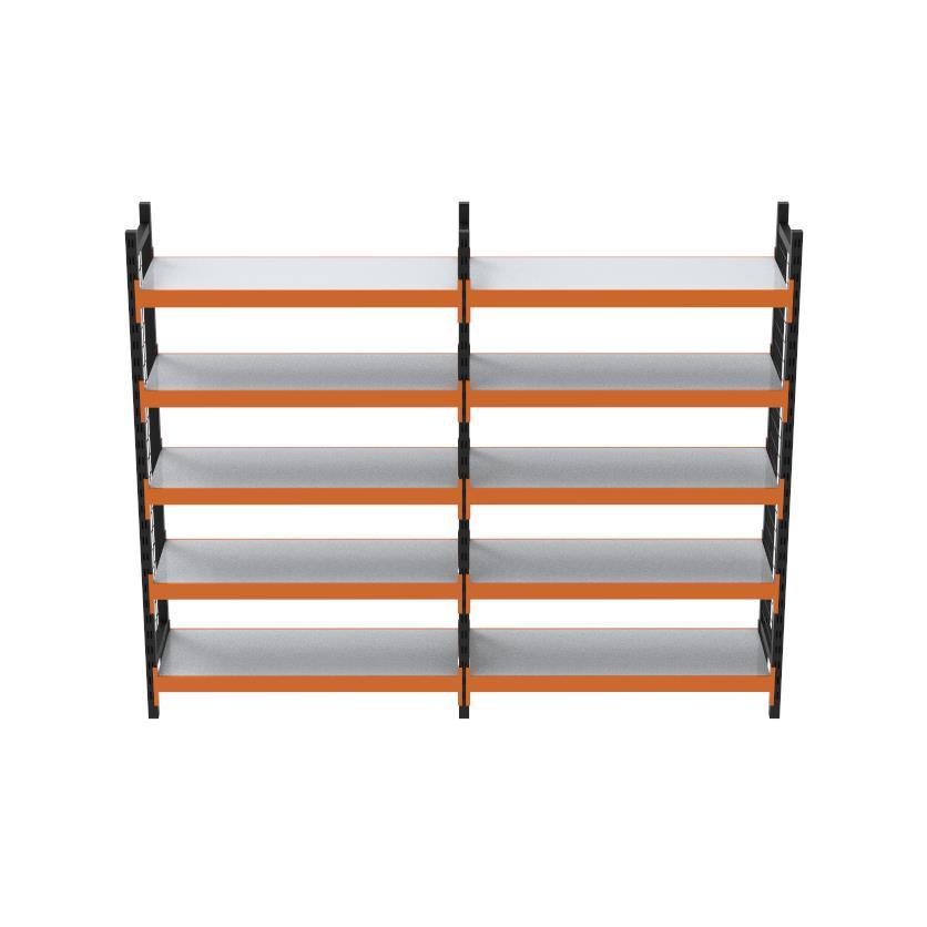 5 Katlı Duble Tel Kafesli Dekoratif Midi Rack - Ekonomik Depo,Arşiv, Kiler Rafı