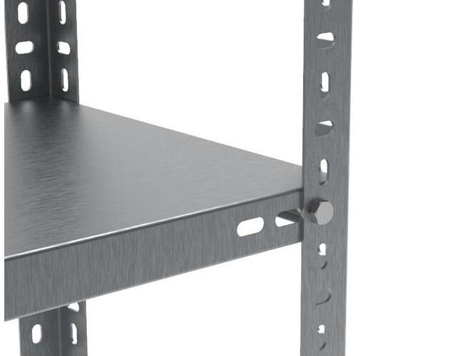 4 Katlı 3'lü Bitişik Paslanmaz Krom Raf - Inox Soğuk Oda Rafı, Buzhane Rafı