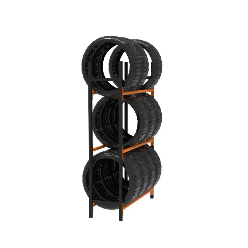 3 Katlı Midi Rack Lastik İstifleme Rafı