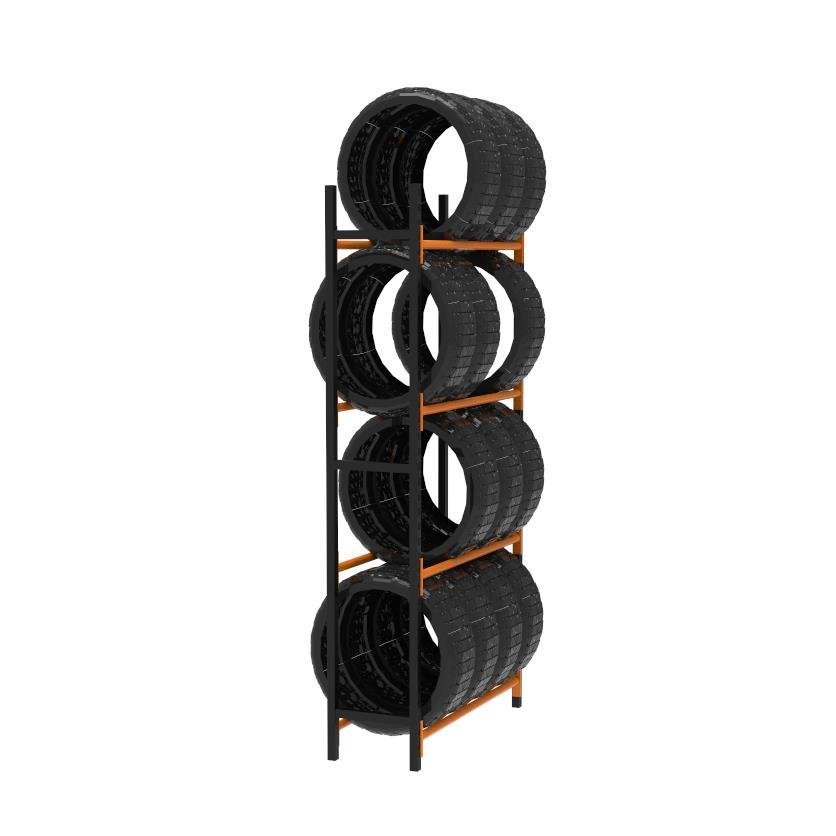4 Katlı Midi Rack Lastik İstifleme Rafı