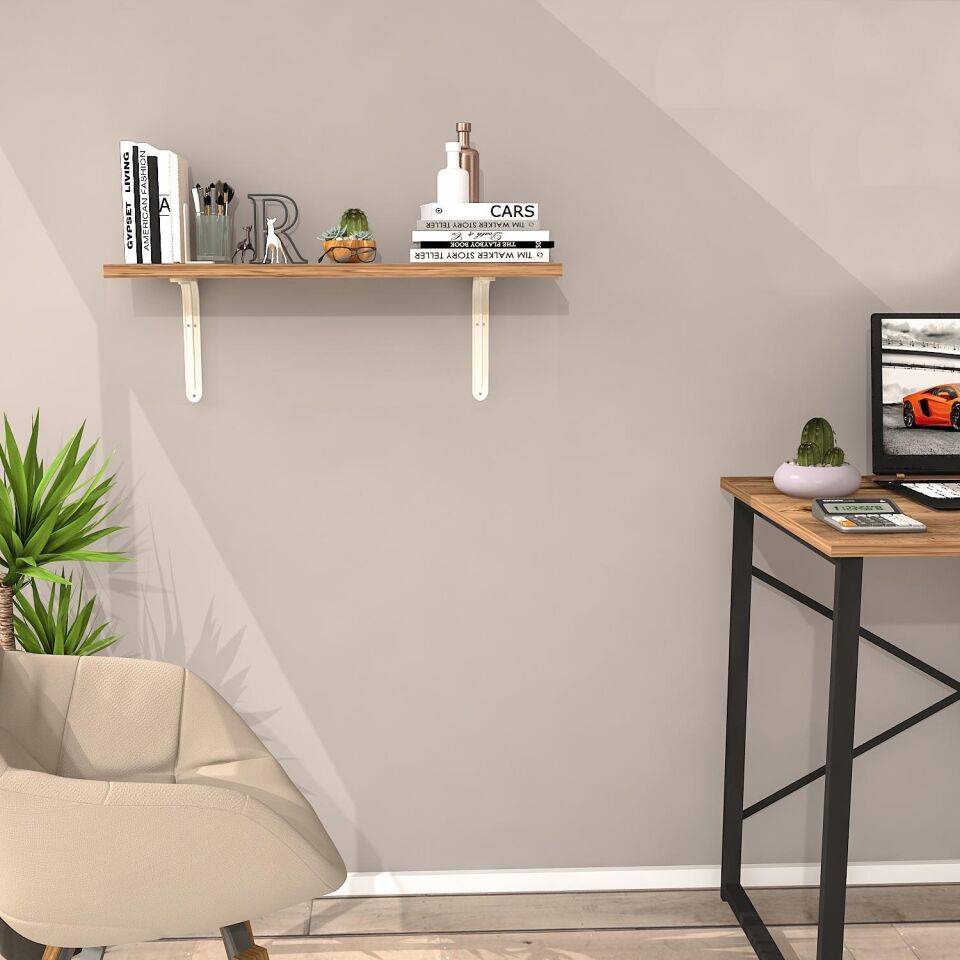 L Konsol Duvar Rafı - Duvara Monte Raf