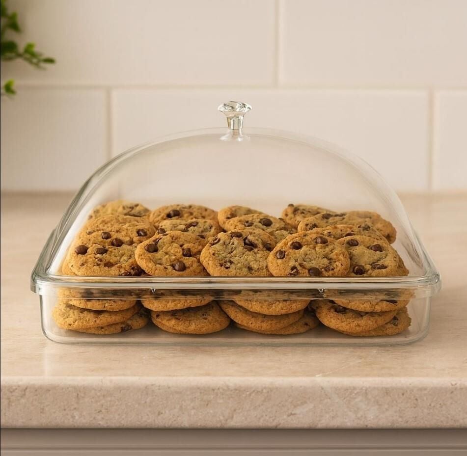 5 Adet Pleksi Kapaklı Lokumluk Kutu - Meze, Kurabiye, Lokum, Pasta, Kek Sergileme Kabı