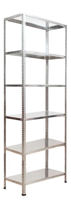 6 Katlı Tekerlekli Galvaniz Çelik Raf - Depo, Arşiv, Kiler, Dosya, Market Rafı