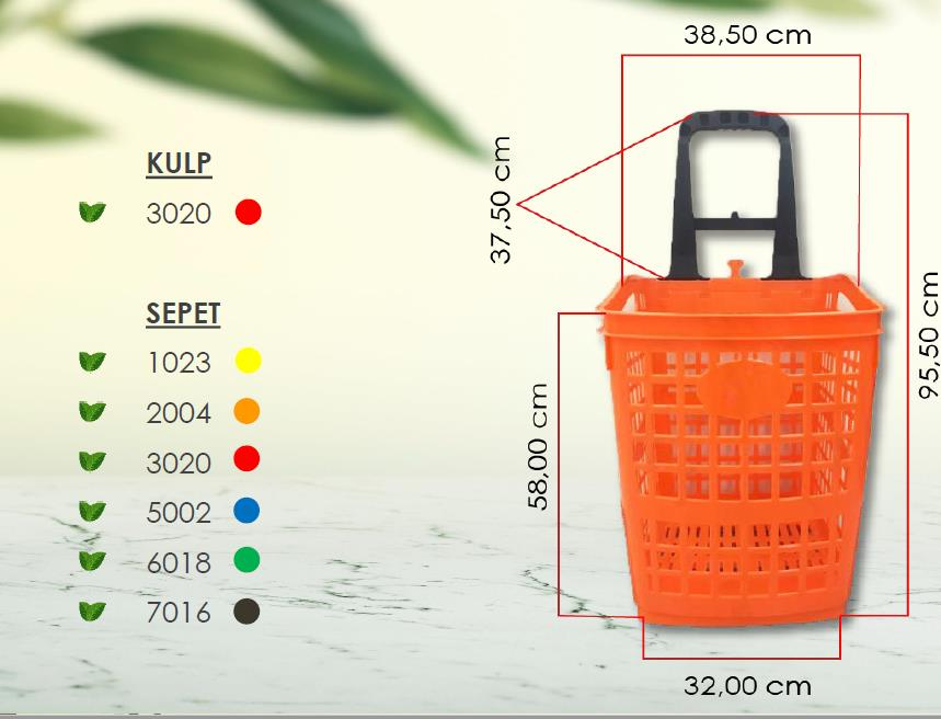 70 Lt Plastik Alışveriş Sepeti - Tekerlikli Market Sepeti