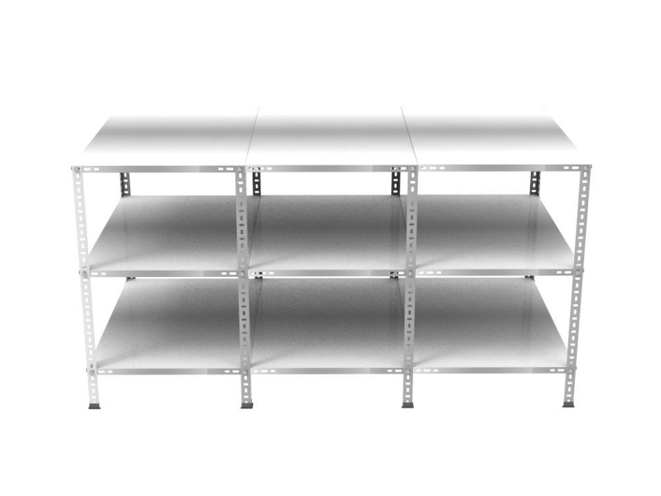3 Katlı Galvaniz Paketleme Masası - Atölye, Depo, Hobi Çalışma Masası