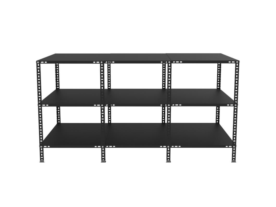 3 Katlı Renkli Paketleme Masası - Atölye, Depo, Hobi Çalışma Masası - Mavi