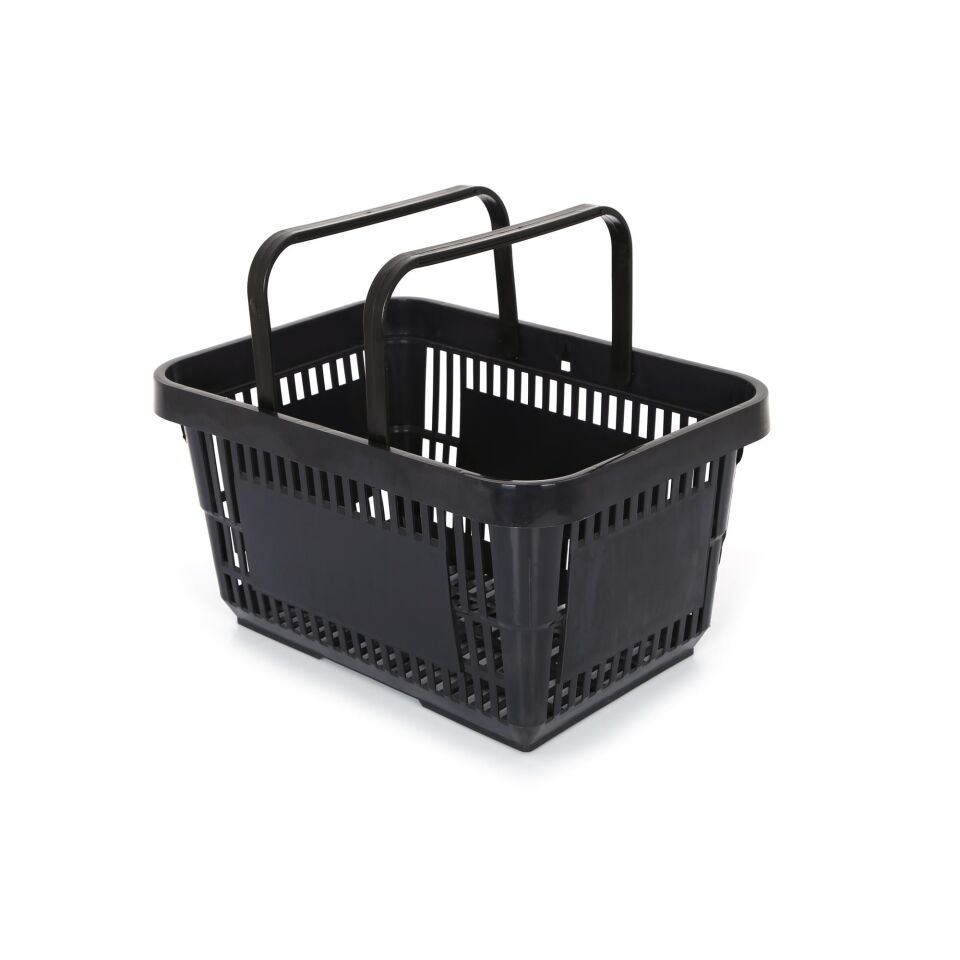 22 Lt Plastik Alışveriş Sepeti - Market El Sepeti Siyah