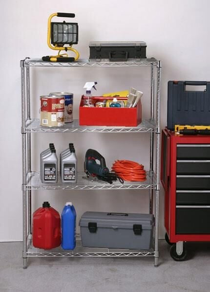 4 Katlı Paslanmaz Krom Raf - Ameliyathane Rafı