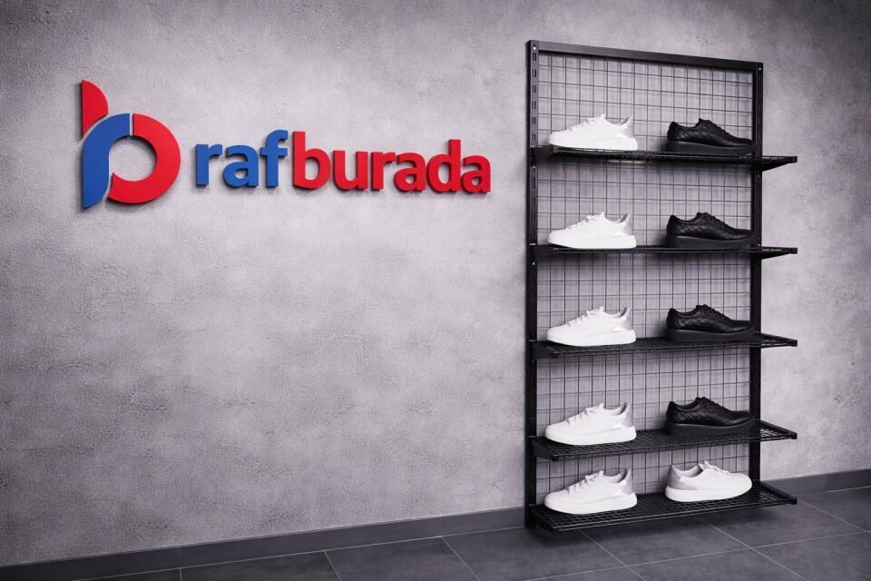 5 Raflı Duvara Monte Tel Pano Rafı - Tel Pano Stand, Duvar Askılığı