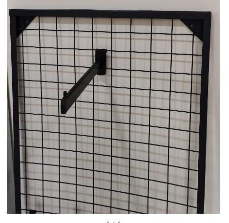 10 Adet Tel Panoya Geçen Siyah Baston Askılık - Düz Baston Askı Aparatı