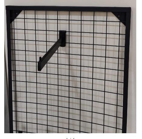 5 Adet Tel Panoya Geçen Siyah Baston Askılık 40 cm - Düz Baston Askı Aparatı