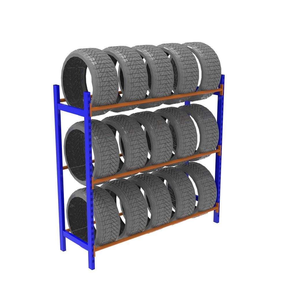 3 Katlı Lastik Rafı - Lastik İstifleme Rafı 30x150 cm