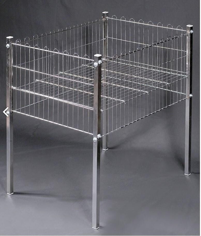 60x60 Cm (Krom Profil Ayaklı) Havuz Sepet - Market, Mağaza, Vitrin, Promosyon Havuz Sepeti
