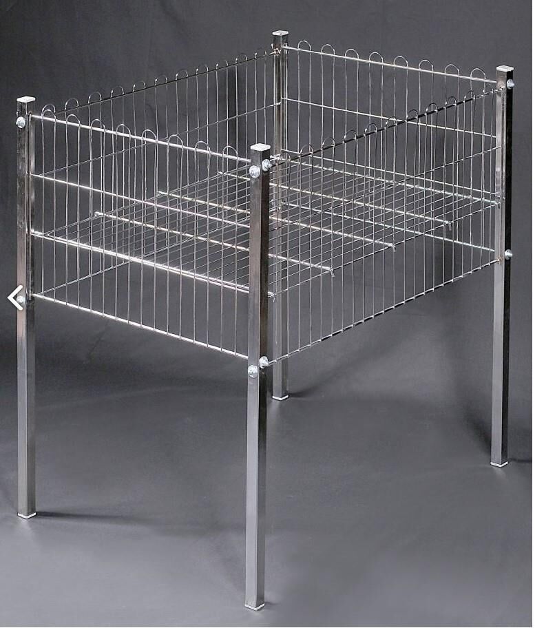 60x60 Cm (Krom Profil Ayaklı) Havuz Sepet - Market, Mağaza, Vitrin, Promosyon Havuz Sepeti