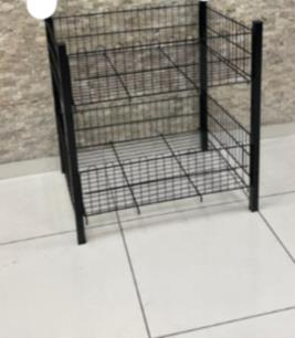Çift Katlı 60x80 Cm (Siyah Profil Ayaklı) Havuz Sepet - Market, Mağaza, Vitrin, Promosyon Havuz Sepeti